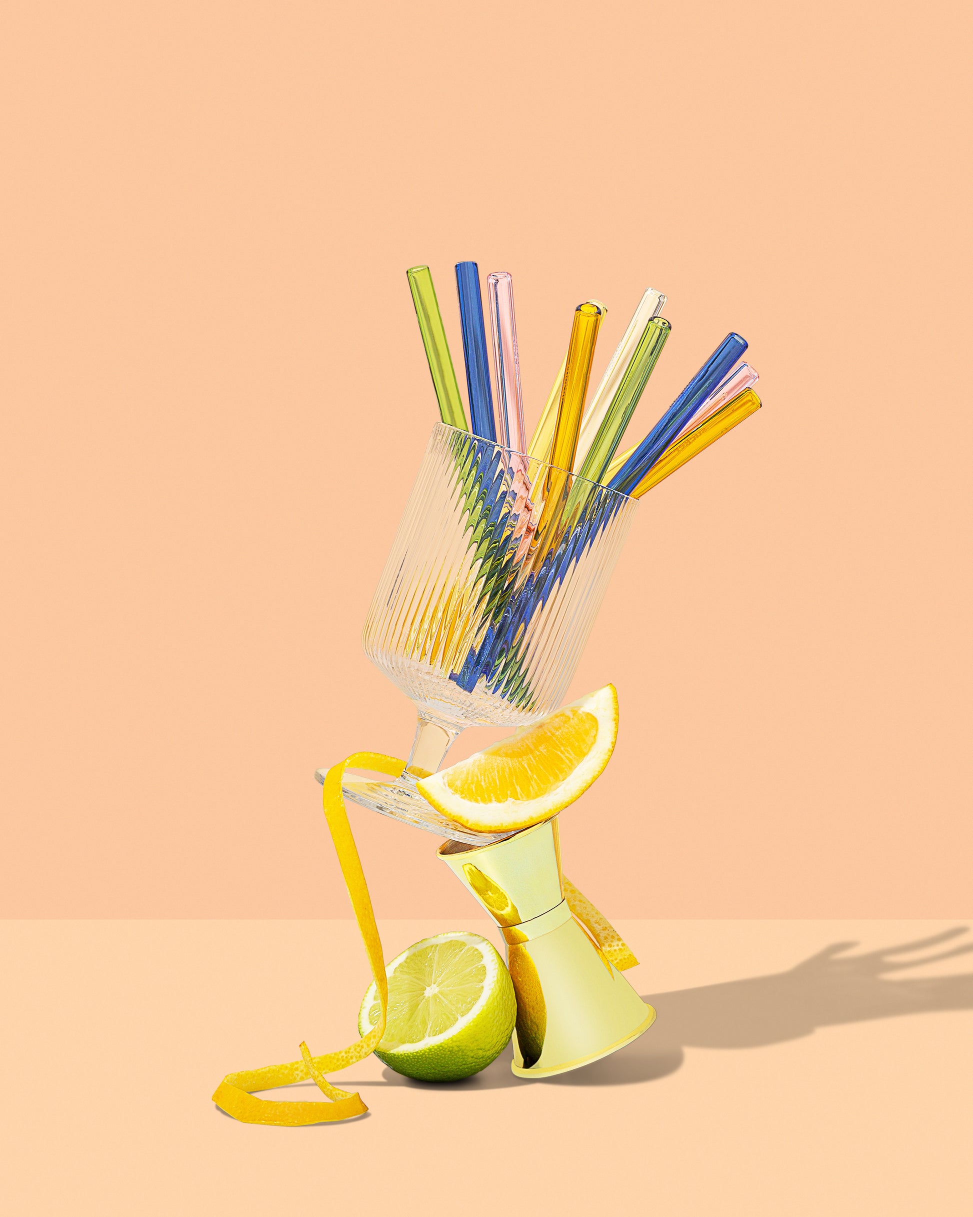 Cocktail Glass Drinking Straws - Multi-colour – Sucker NZ